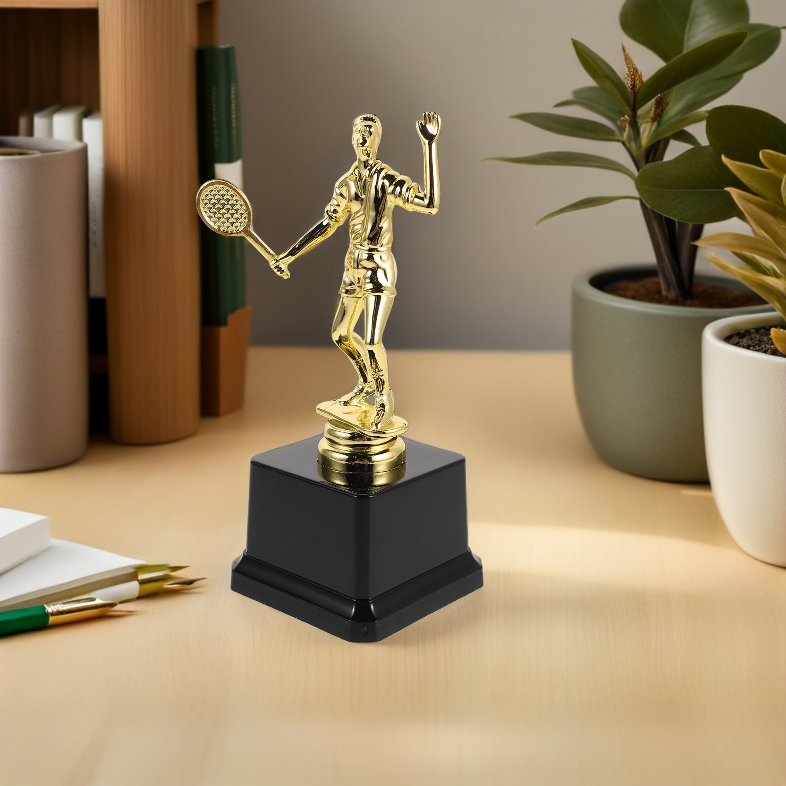 Badminton Victory - Gold Plastic Sports Trophy 7 Award