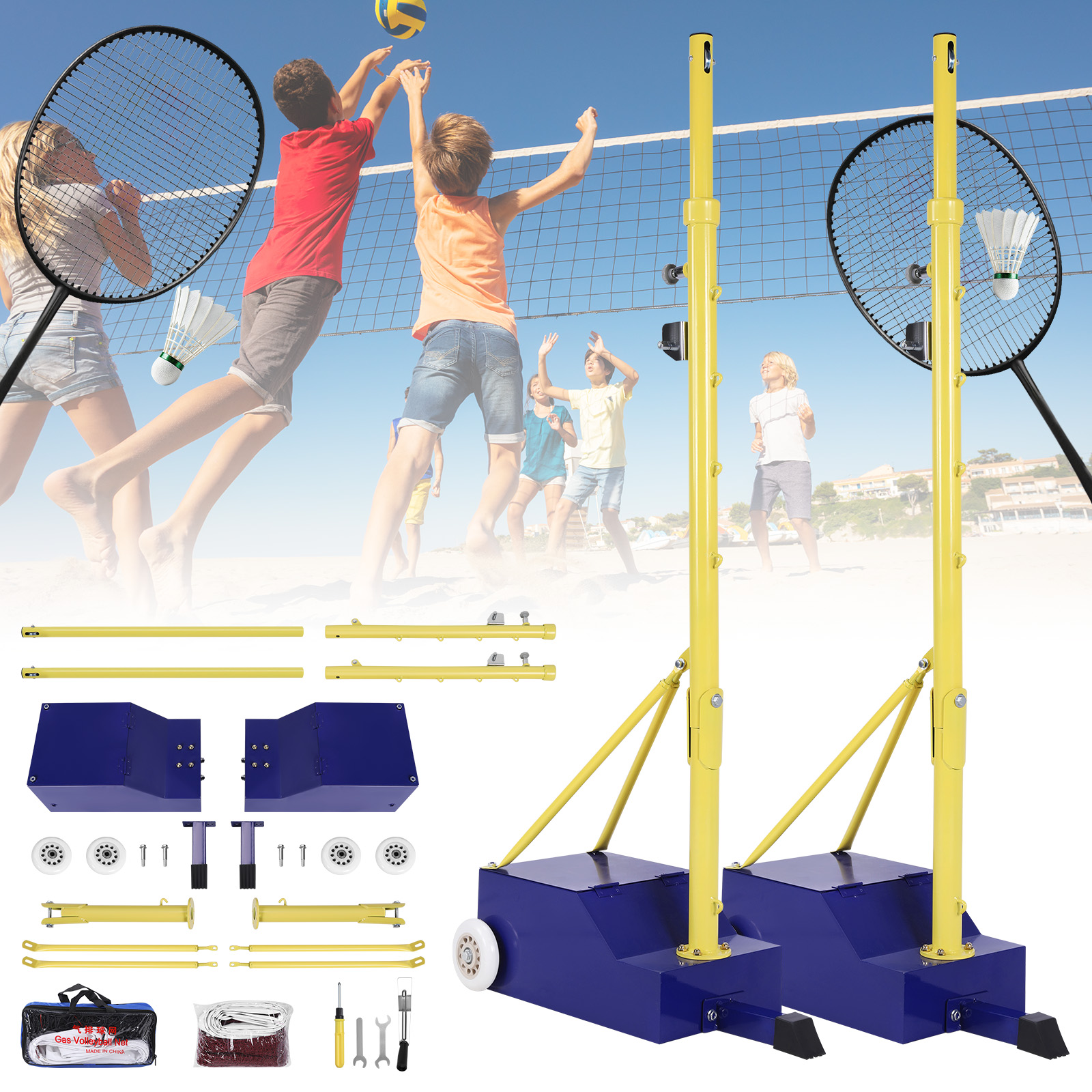 Volleyball Poles Heavy Duty Ba - Badminton Badminton 리뷰 및 가격
