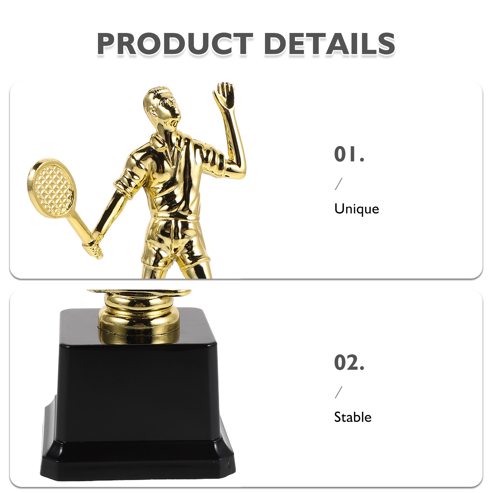 Gold Plastic Sports Trophy 7 A - Badminton Victory 리뷰 및 가격