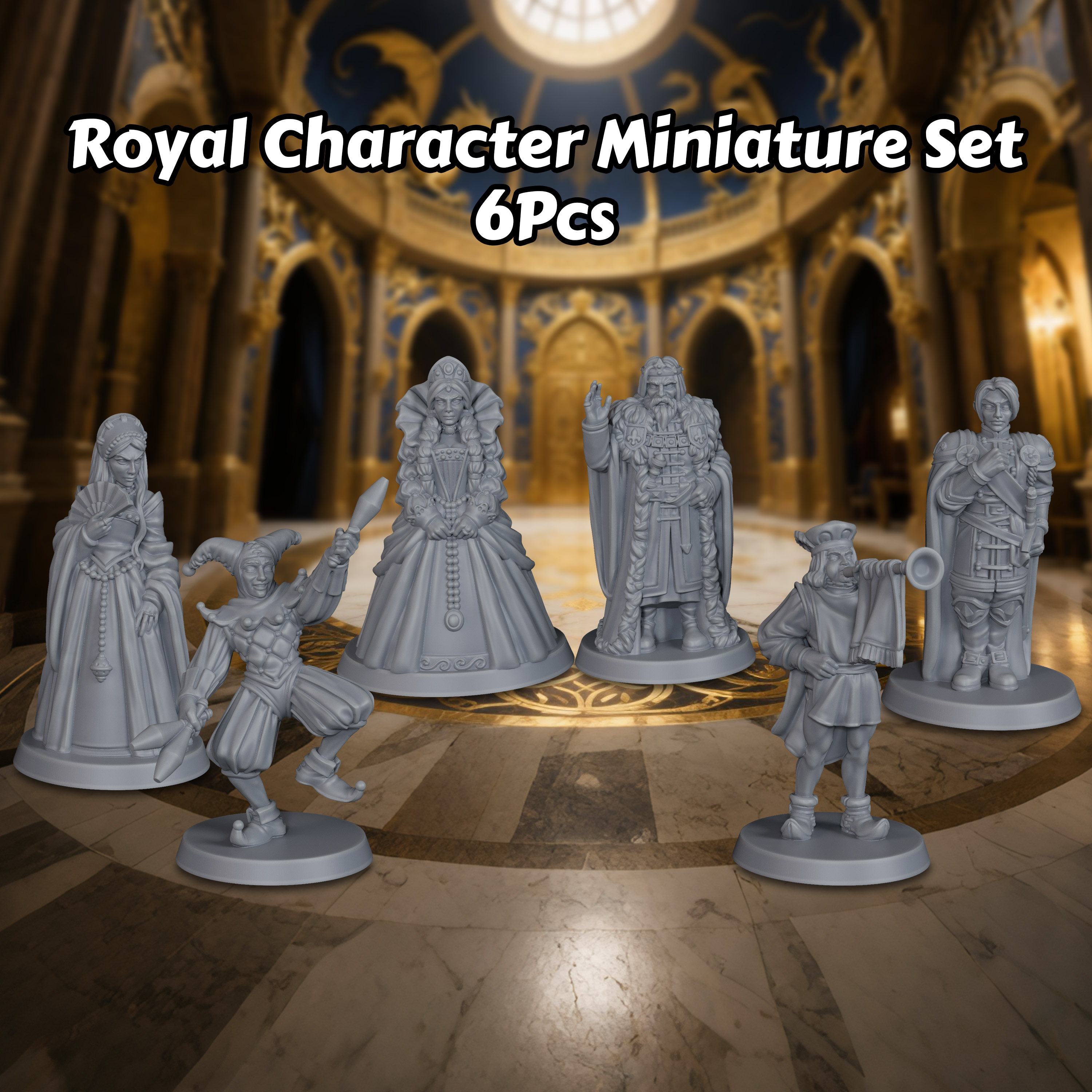 6Pcs TTRPG Royal NPC Miniature - Badminton Victory 리뷰 및 가격